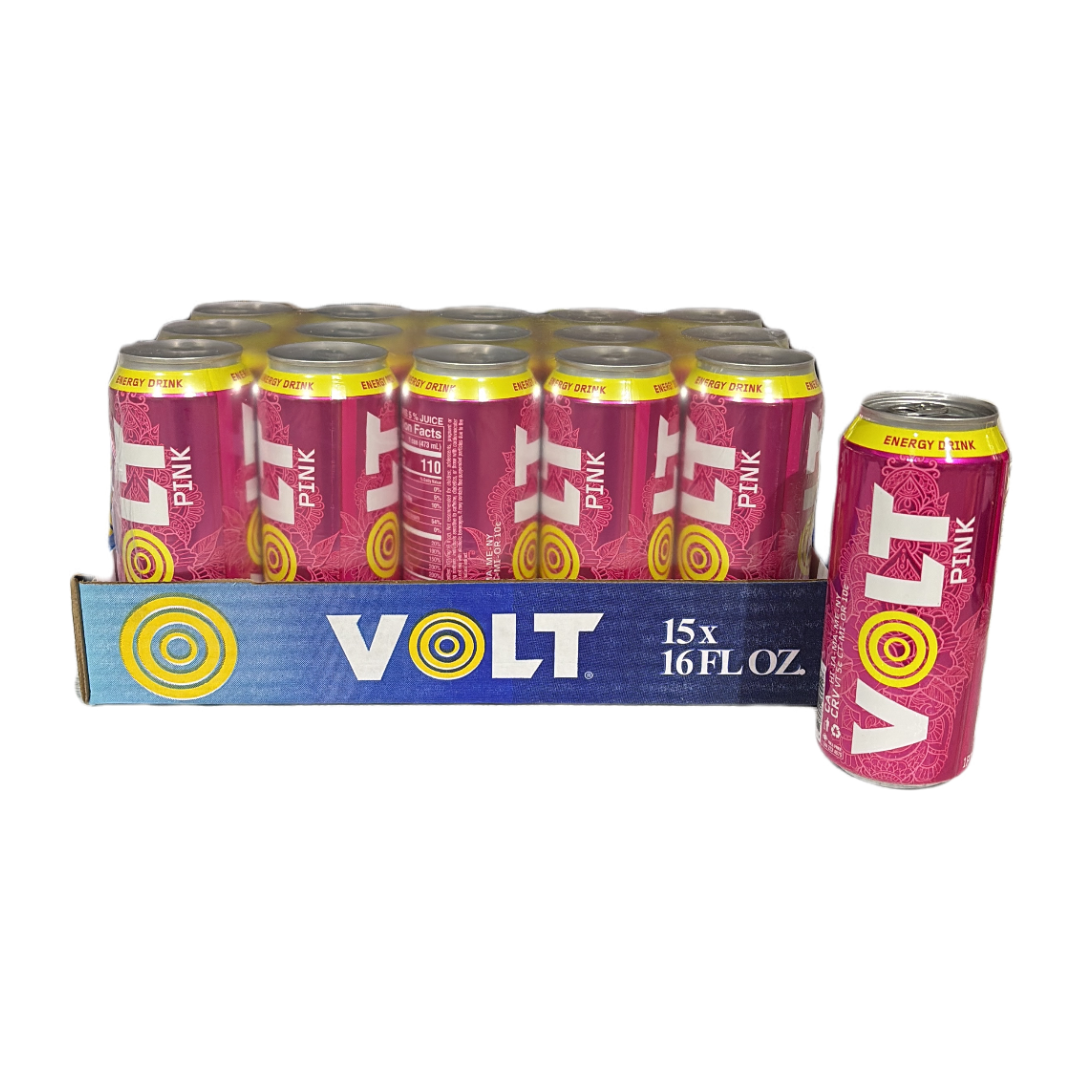 VOLT Energy Drink – Dark Energy Berries, Blue Energy Blueberries & Yellow Energy Guarana (12 fl oz & 16 fl oz, Multiple Packs)