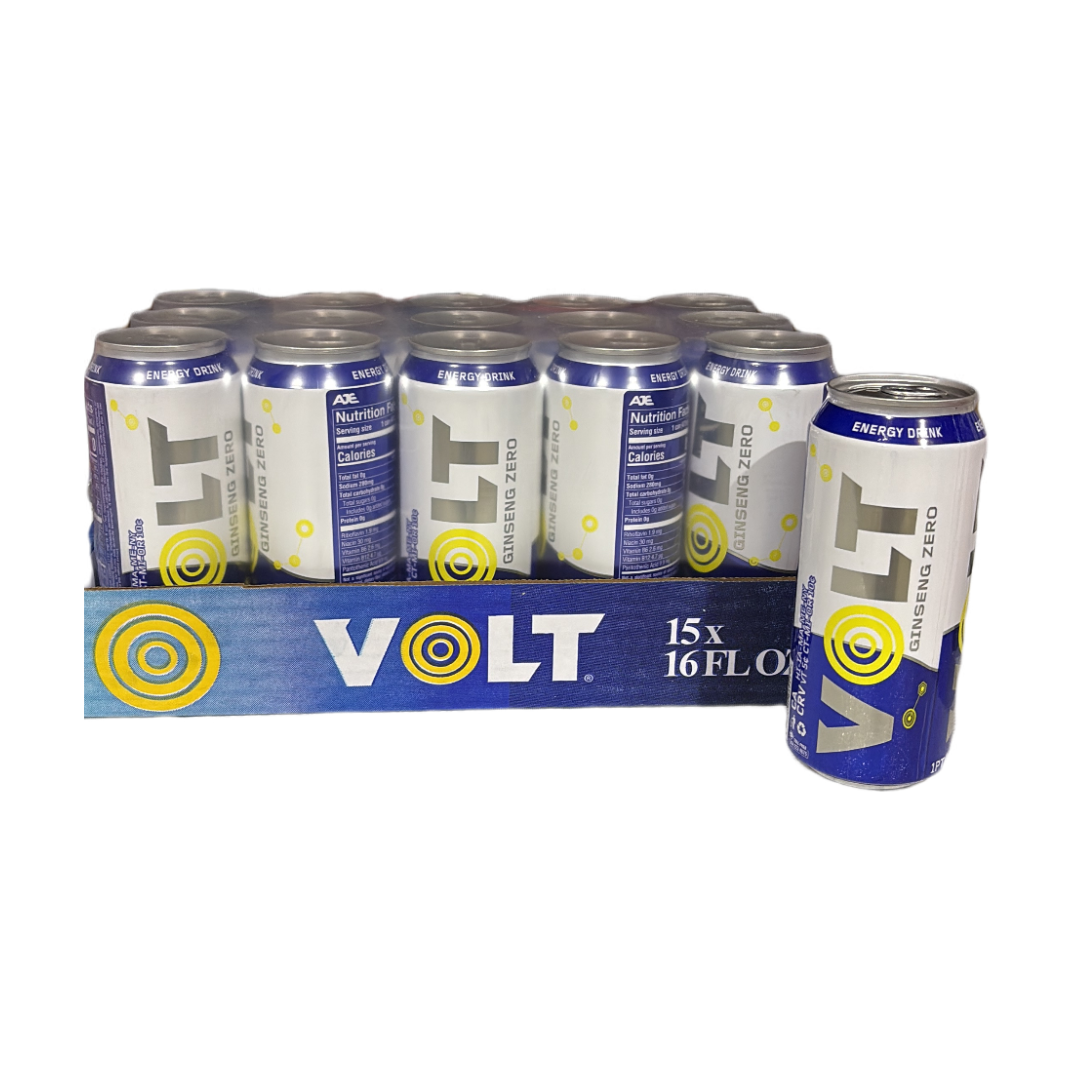 VOLT Energy Drink – Dark Energy Berries, Blue Energy Blueberries & Yellow Energy Guarana (12 fl oz & 16 fl oz, Multiple Packs)