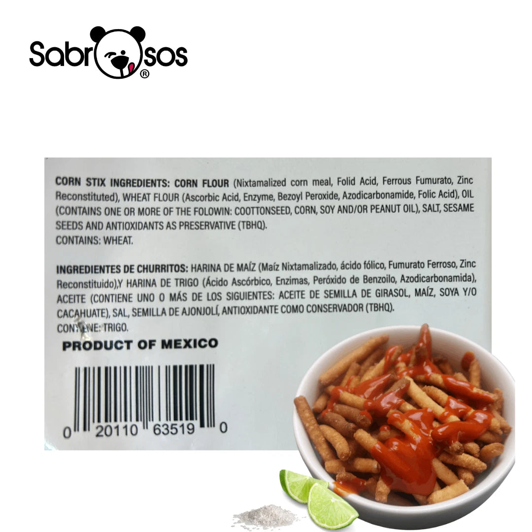 Sabrosos Churritos de Maiz con Ajonjoli  Sesame Corn Sticks - 2Pack